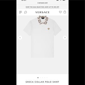 Versace Greca Collar Polo Shirt
